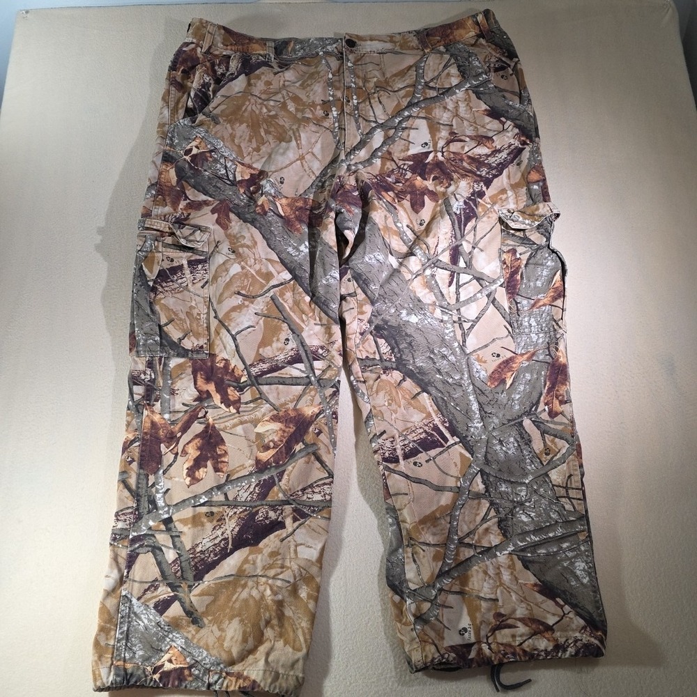 Outfitters Ridge Pants Mens 2XL Brown Fusion 3D Camo Cargo Hunting Twill Outdoor